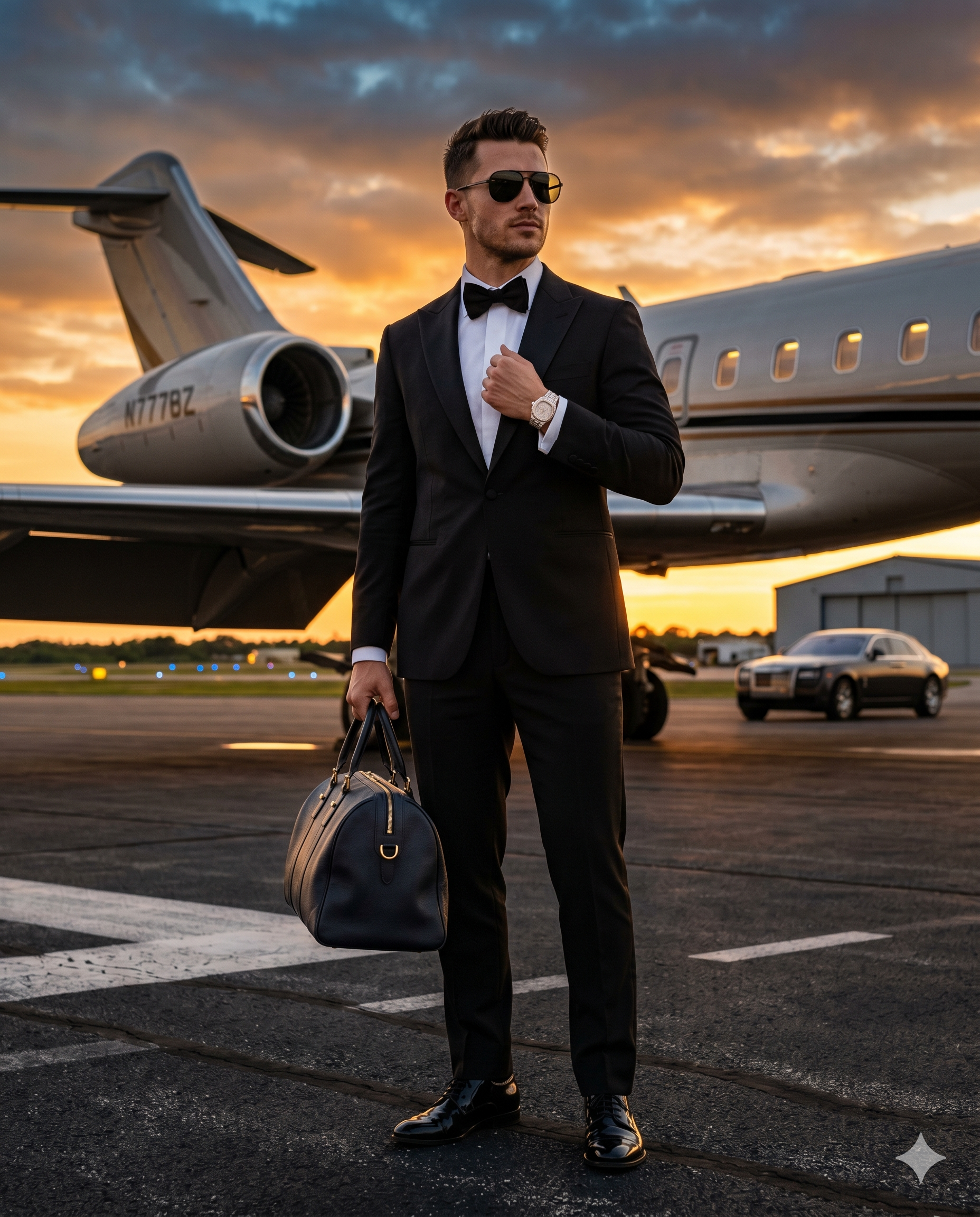 Luxury Private Jet Billionaire AI Photo Prompt